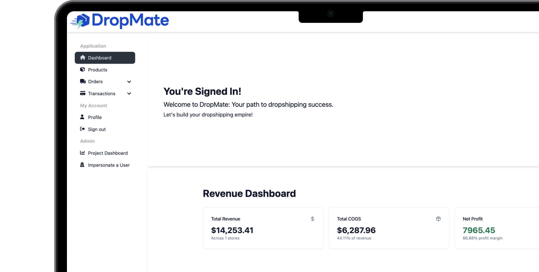 DropMate Dashboard